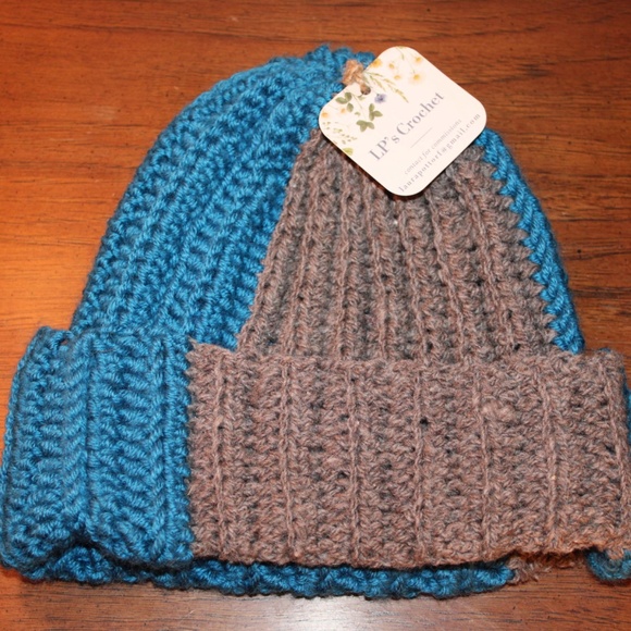 Hand-Crocheted Ribbed Beanies - Eco-Friendly & Cozy- Made with Recycled Material - Picture 1 of 5